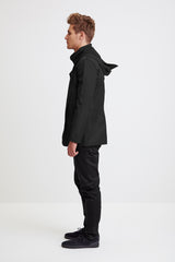 TAILORED JACKET - black raincoat for men