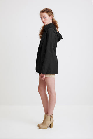 TAILORED JACKET - black raincoat for women